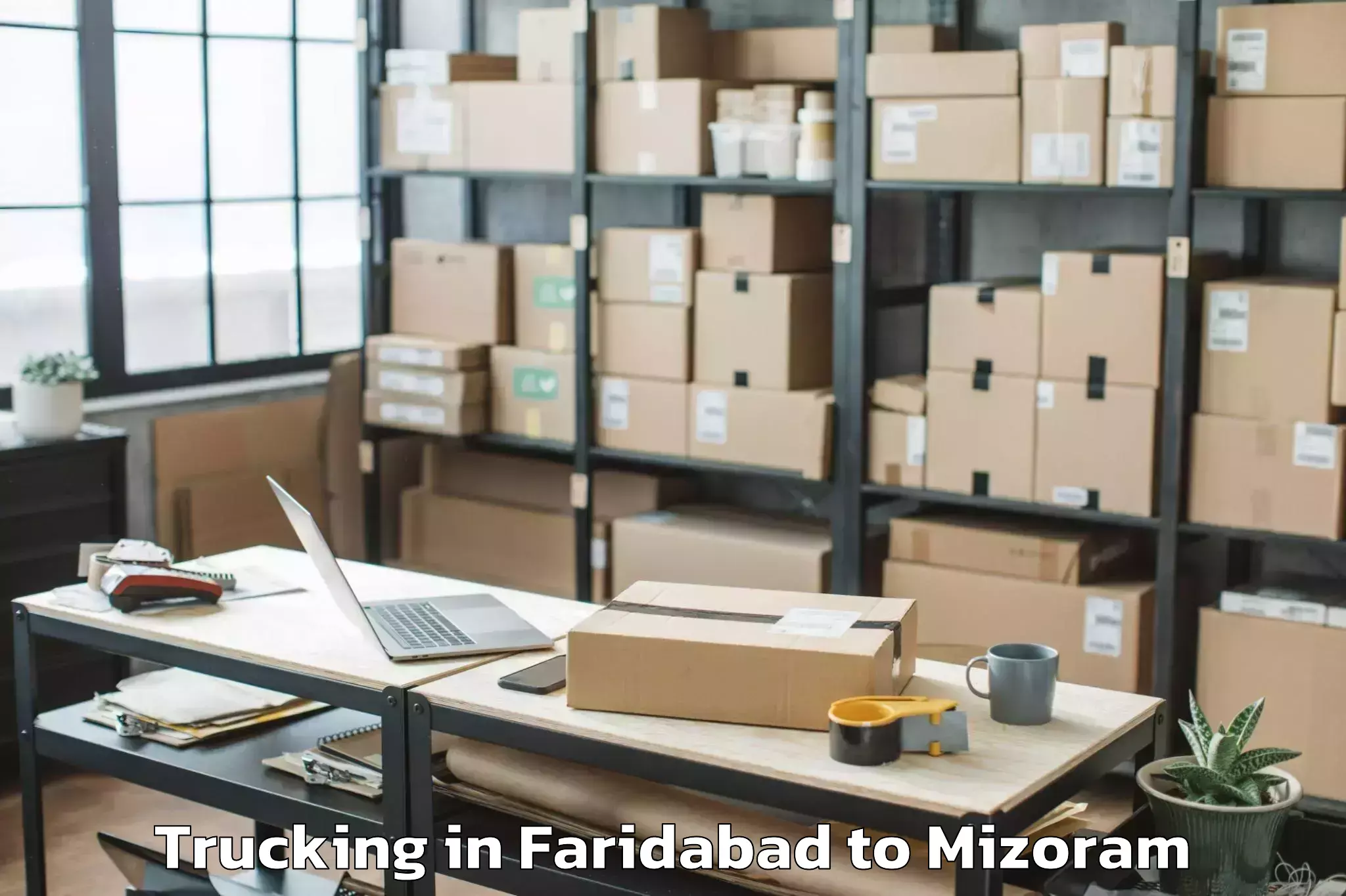 Easy Faridabad to Khawbung Trucking Booking